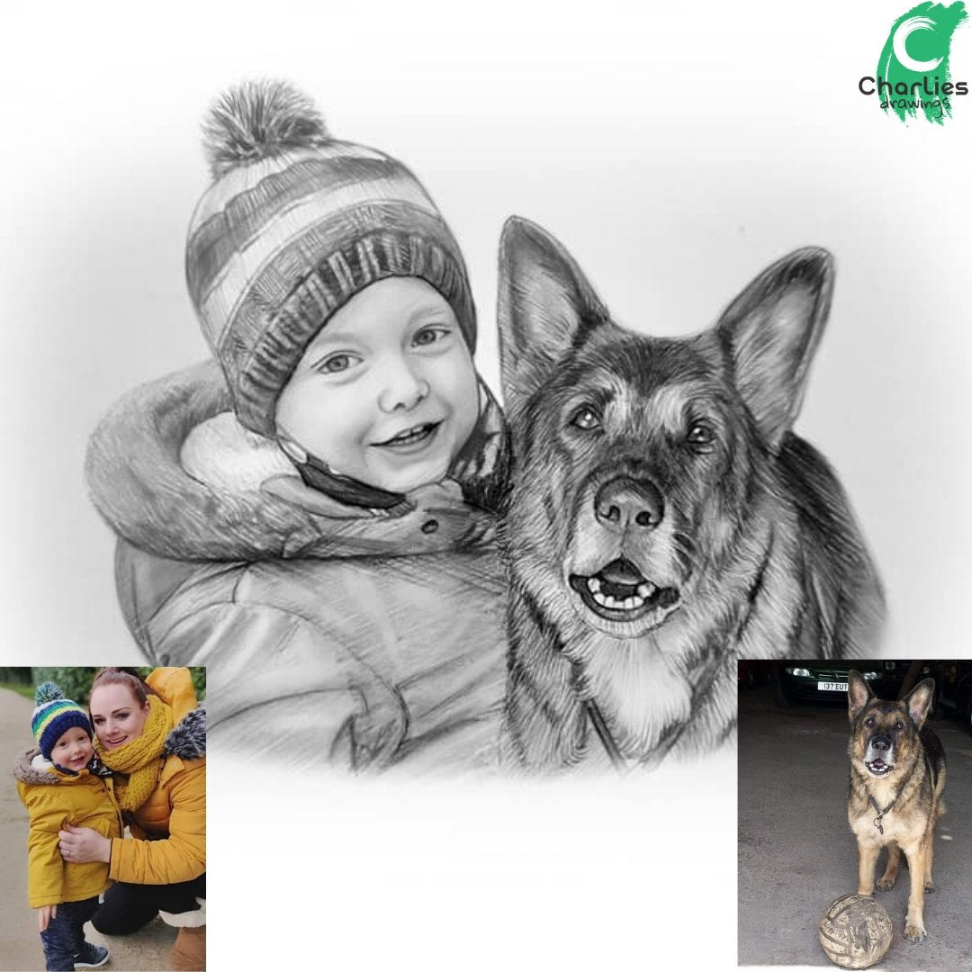 Black & White Pastel Shade 🇬🇧 50 x 70cm Portraits - charliesdrawings