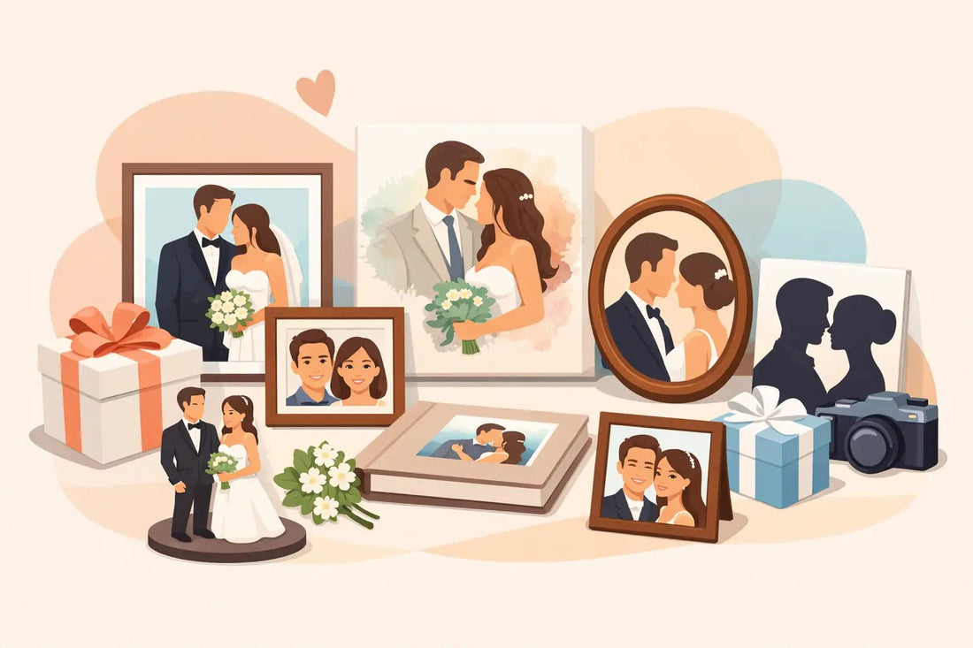 12 Custom Wedding Portrait Gift Examples to Love - Charlie's Drawings