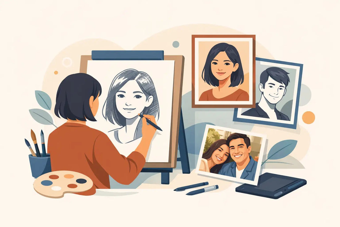 Artist Drawn Portrait Commission Guide - Charlie's Drawings