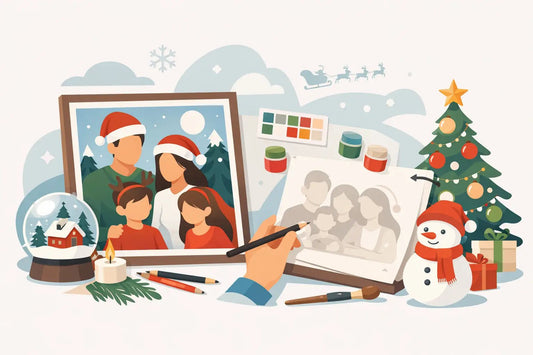 Custom Christmas Family Portrait Ideas - Charlie's Drawings
