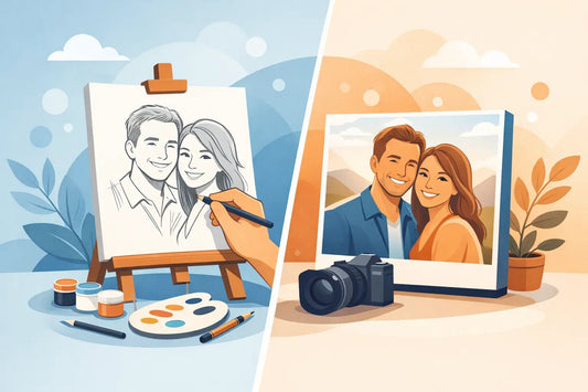 Custom Drawing Versus Photo Canvas - Charlie's Drawings