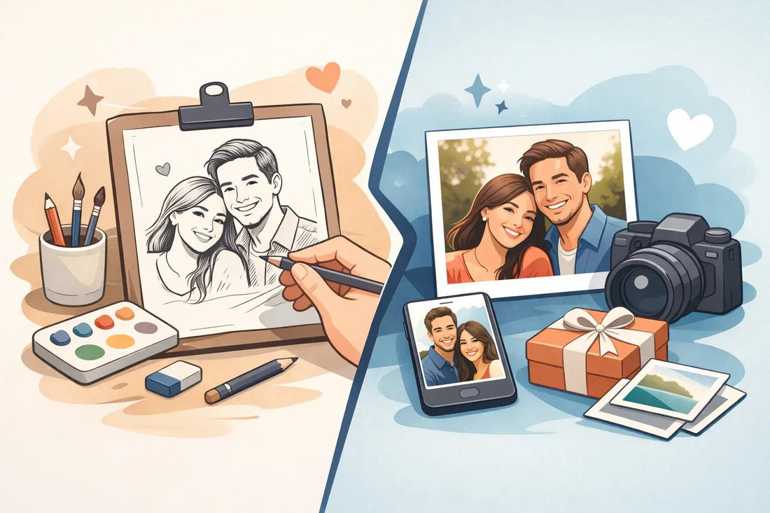 Hand Drawn vs Photo Gifts: Which Feels More Personal? - Charlie's Drawings