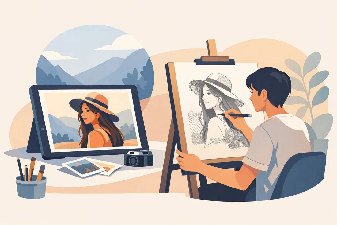 How Artists Draw From Photos Naturally - Charlie's Drawings