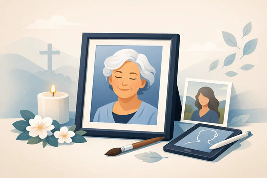 Memorial Portrait From Photo: What to Know - Charlie's Drawings