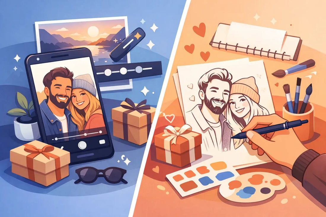 Photo Filter Versus Hand Illustration for Gifts - Charlie's Drawings