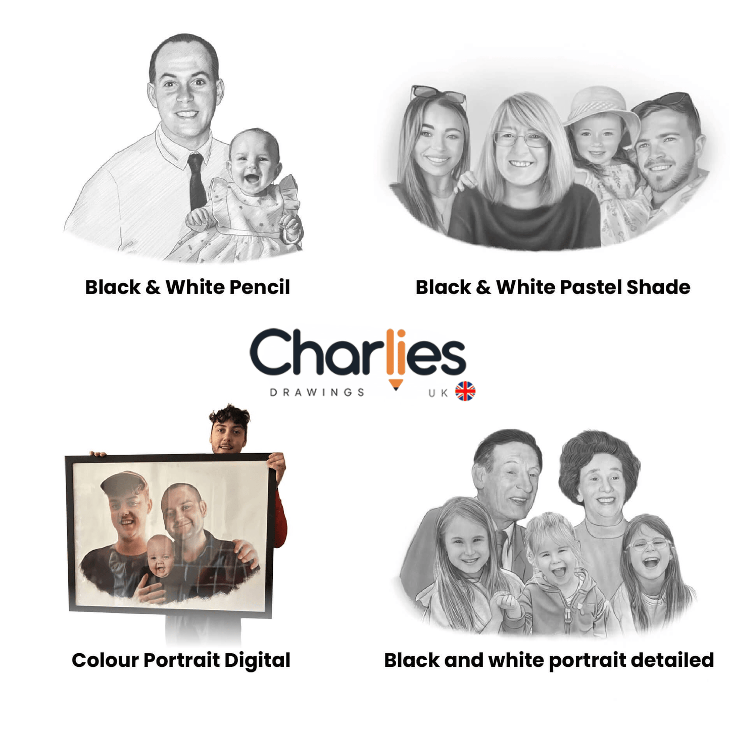 Charlie's Drawings' Emotional Family Portraits - Charlie's Drawings