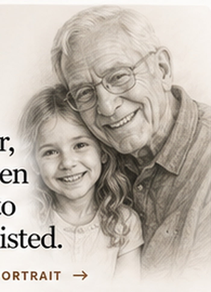Grandparent and grandchild portrait