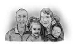 portrait of family sketched portraits sketches of pictures