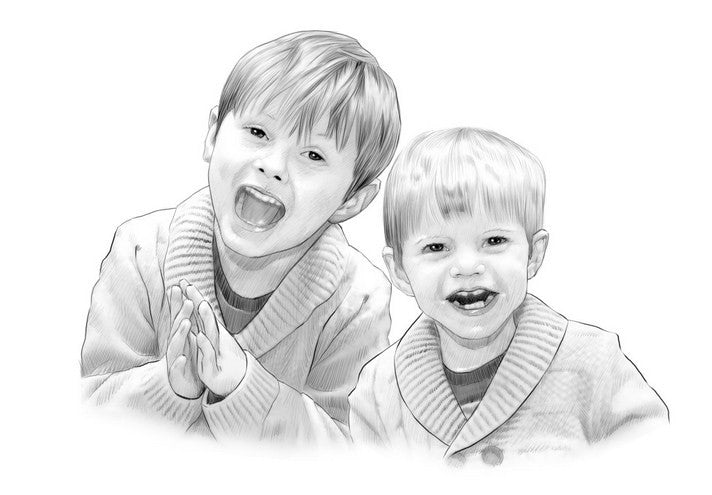 Black & White Portrait Detailed 🇺🇸 USA DELIVERY