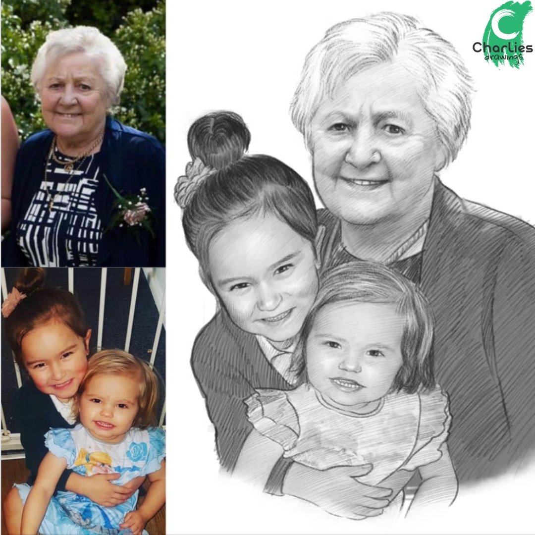 Black & White Portrait Detailed 🇺🇸 USA DELIVERY