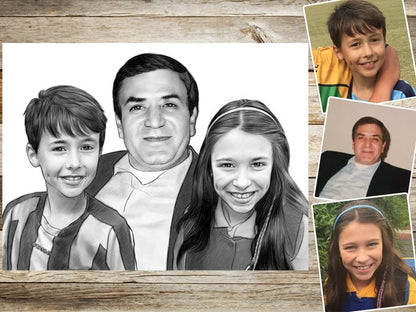 Black & White Portrait Detailed 🇺🇸 USA DELIVERY